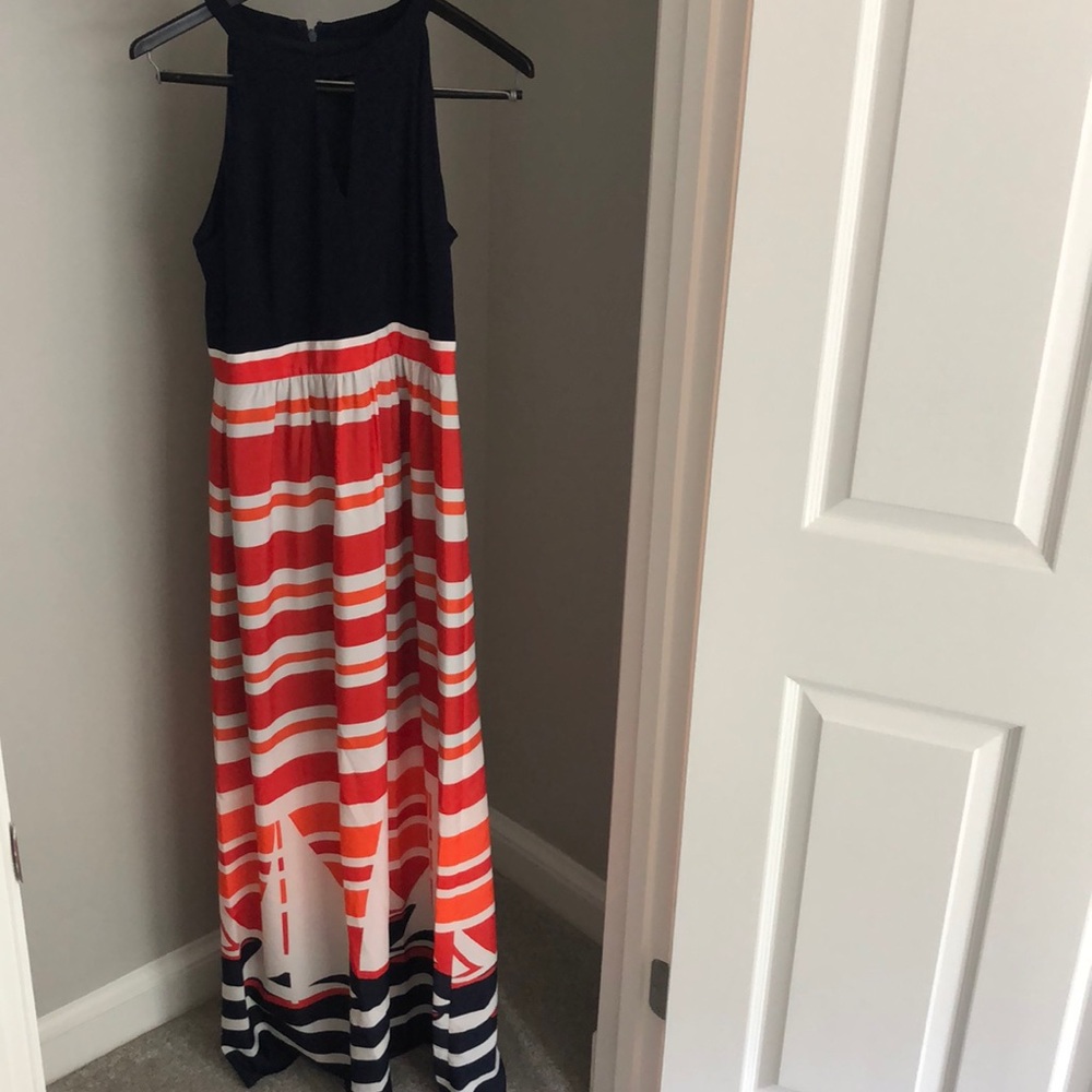 Stunning nautical maxi dress size 10 ⛵️